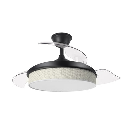 Ventilador Dc Moda 72w Negro/caã±izo Blanco 108d 3aspas 7200lm 3000k,4000k,6000k Remoto+memoria+temporizador_1