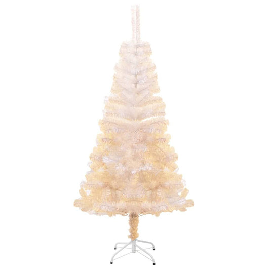 Vidaxl Árbol Navidad Artificial Puntas Iridiscentes Pvc Blanco 150 Cm_0