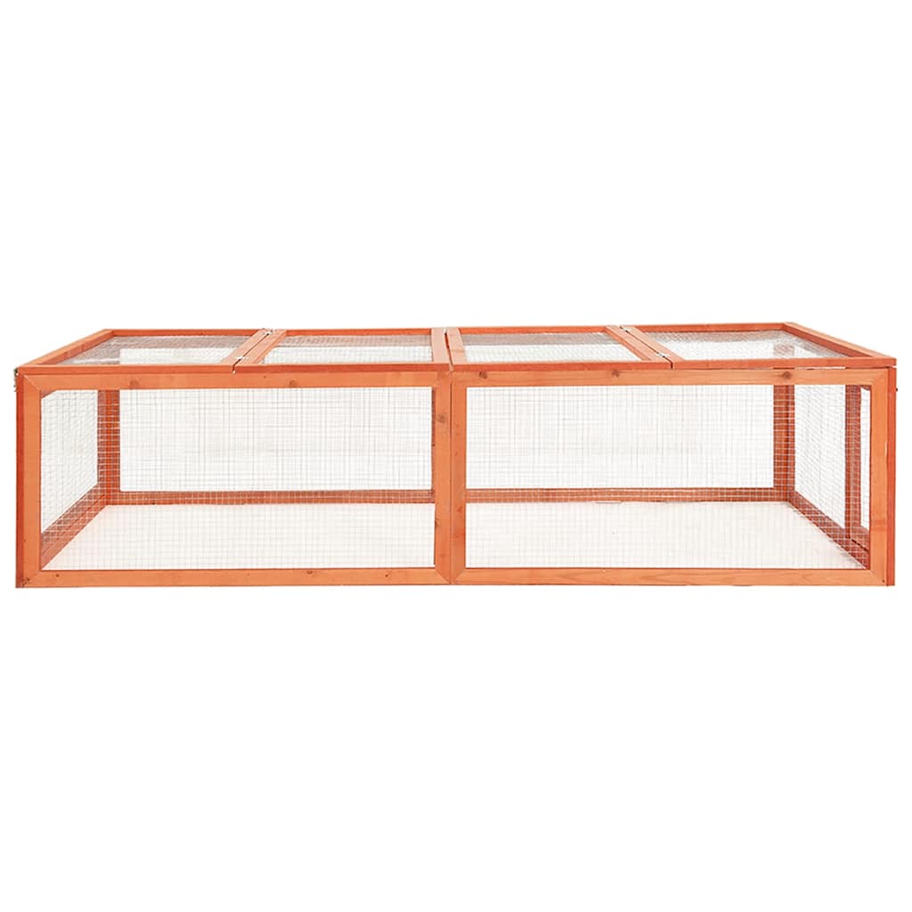 Conejera De Madera Maciza De Abeto 183x90x46,5 Cm_2