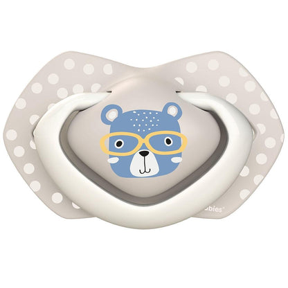 Pack de chupetas de silicone azuis Bonjour Paris da Canpol Babies (2 unidades)