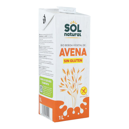 Pack de 4 Bebidas de Aveia Biológica Sem Glúten Sol Natural 1 L