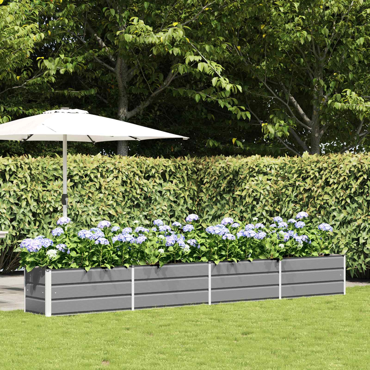 Jardinera Gris Claro 385 X 50 X 45 Cm Acero Galvanizado_1