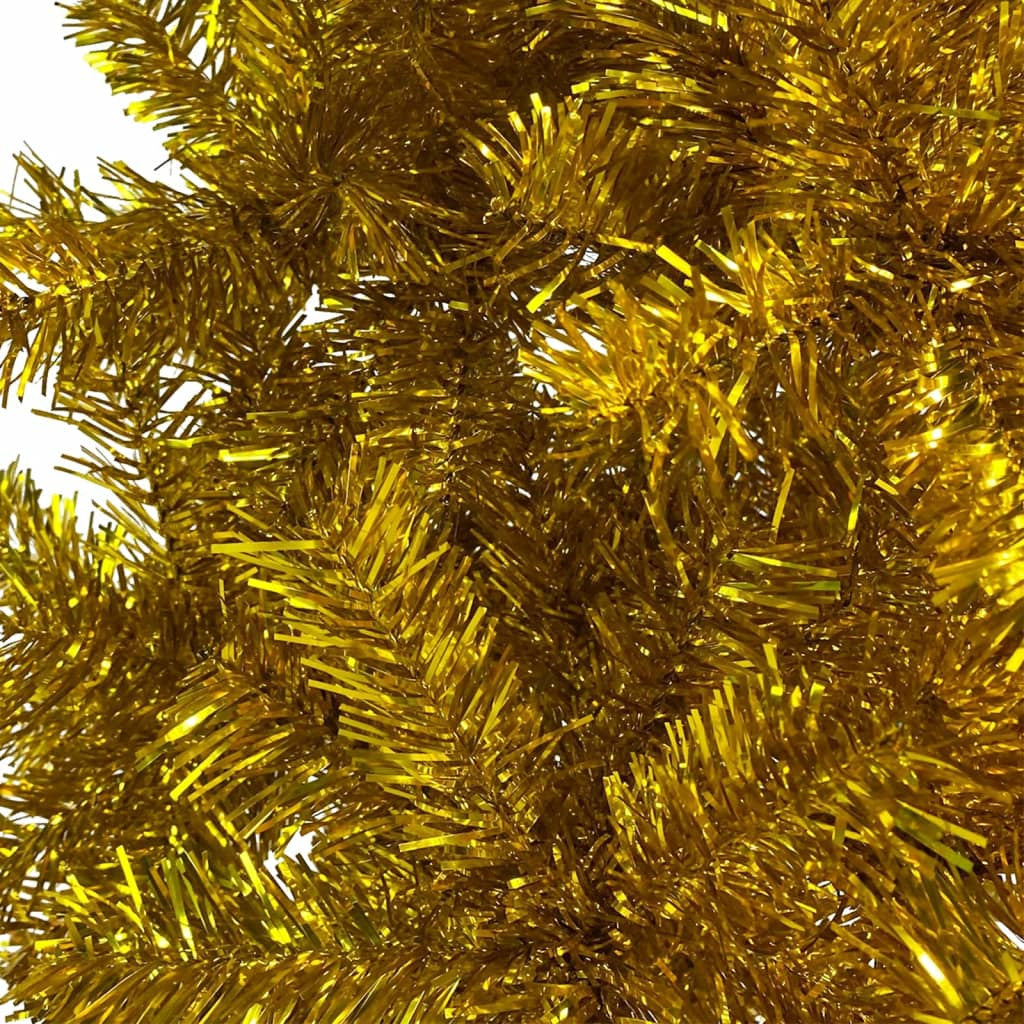 Vidaxl Árbol De Navidad Delgado Dorado 120 Cm_3