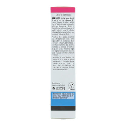 Pasta de dentes Sante sem flúor com vitamina B12, 75 ml