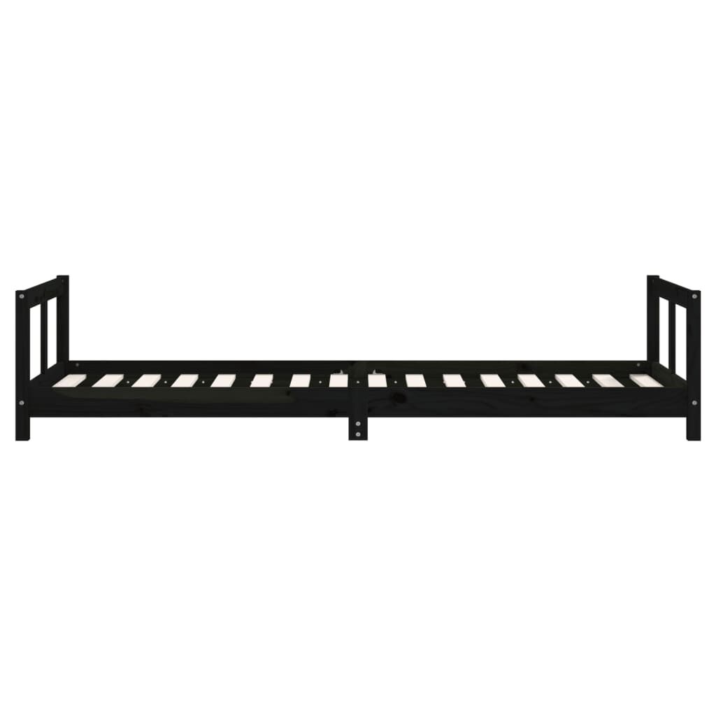 Vidaxl Estructura De Cama Para Niños Madera De Pino Negro 80x200 Cm_4