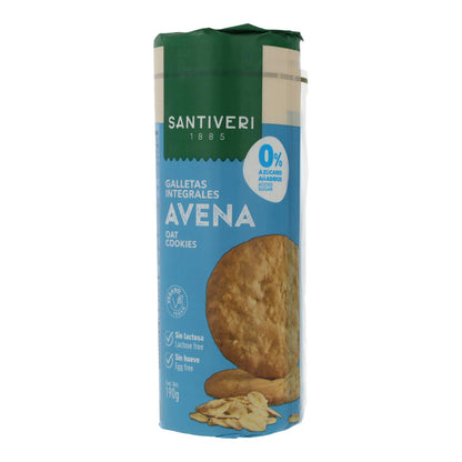 Bolachas de Aveia Integral Santiveri 0% açúcar 190g