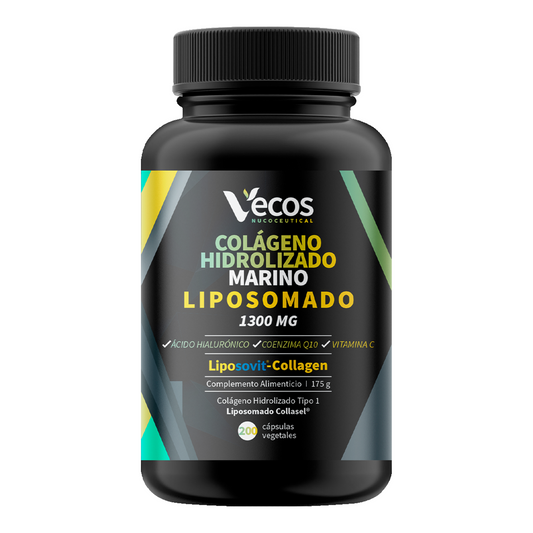 Colágeno Marino Liposomado VECOS (200 cápsulas) | Piel y articulaciones | Ácido hialurónico y Vitamina C | Liposovit®_0