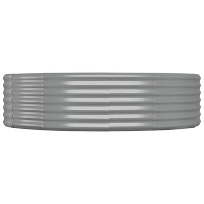 Jardinera Arriate Acero Galvanizado Gris 214x140x36 Cm_3