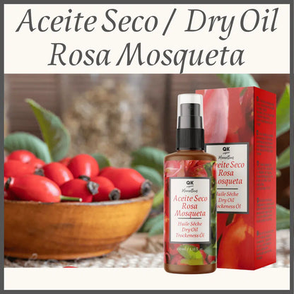 QKnatur - Aceite Seco De Rosa Mosqueta -100ml. Nutre, Rápida Absorción, Para Piel Y Cabello, Antioxidante, Antiedad_1