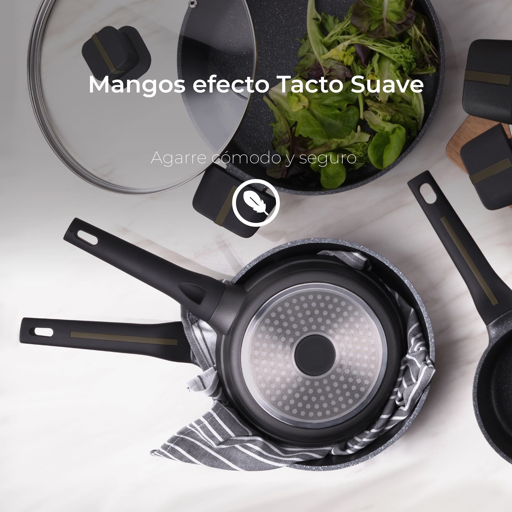 Set De 2 Sartenes Ø20ø24cm Con Protectores Bistro San Ignacio_5