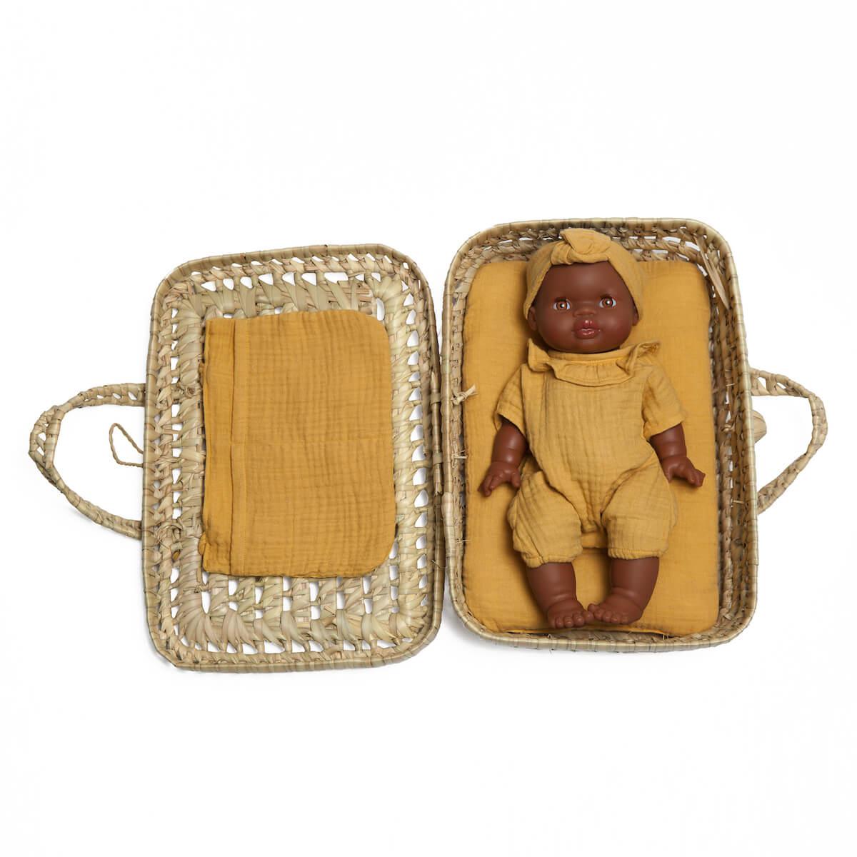 Maleta Mimbre Muñeca Bobble Mostaza_1
