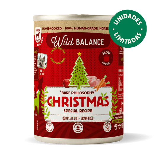 Wild Balance Christmas Recipe BARF Veado e Coelho Lata para Cães 400g