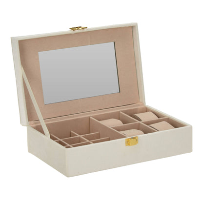 Well Home Caja Joyero Con Espejo Color Blanco 25x16x7cm_0