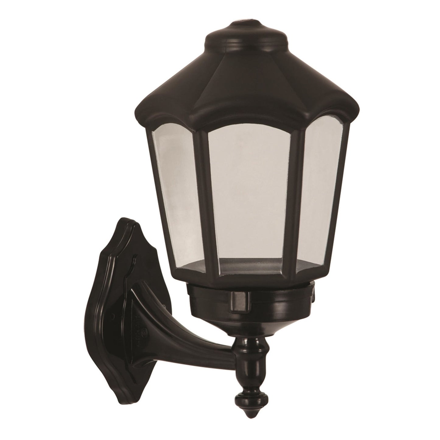 Aplique De Pared Para Exterior, Abs , Negro, 25x20x43, Casquillo E 27 Max 60 W