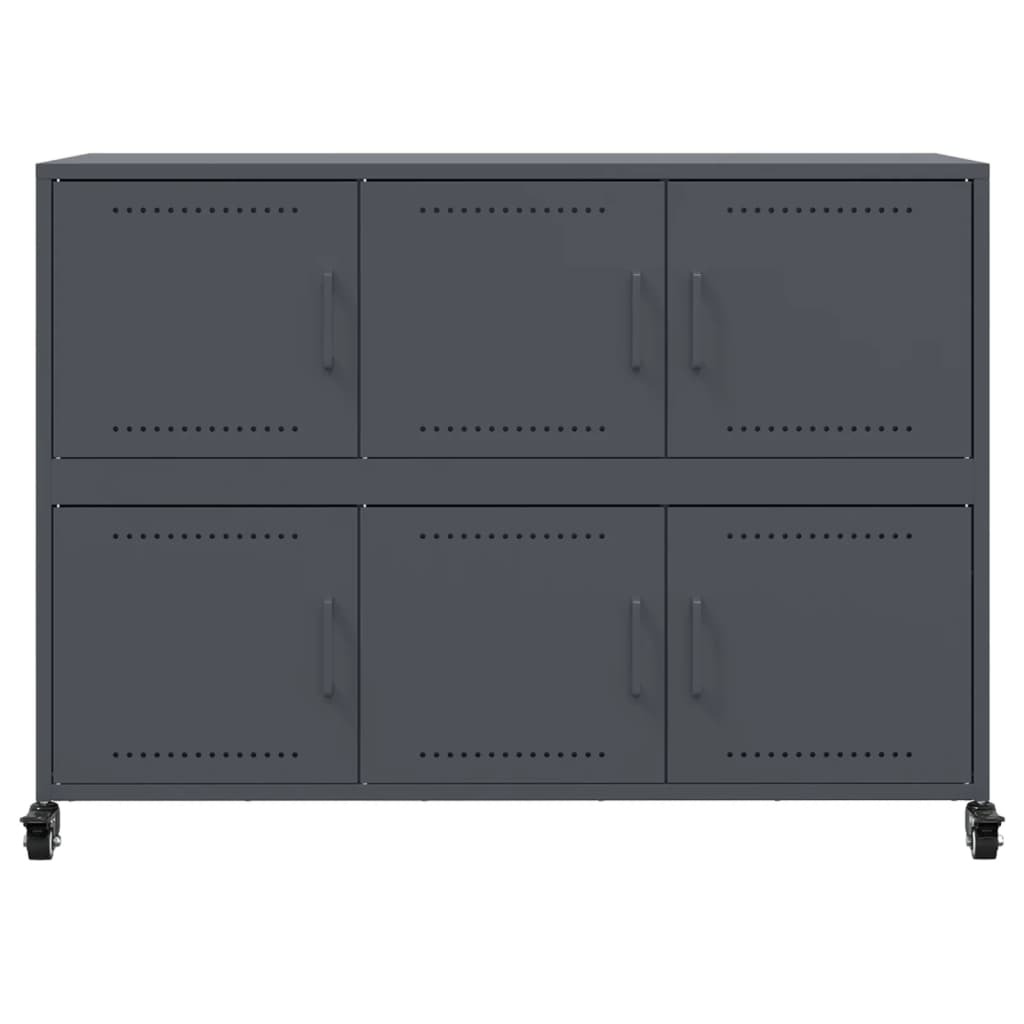 Aparador Acero Laminado En Frío Gris Antracita 100,5x39x72 Cm / Vetonek_3