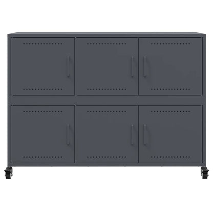 Aparador Acero Laminado En Frío Gris Antracita 100,5x39x72 Cm / Vetonek_3