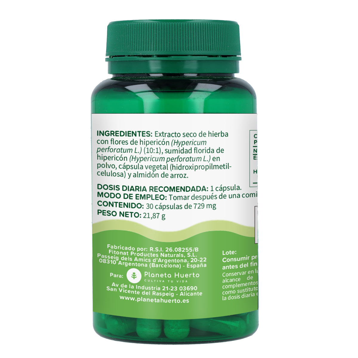 Erva de São João Planeta Huerto 30 cápsulas