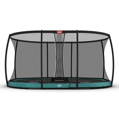 Cama Elastica Berg Inground Grand Champion 520 + Red Deluxe Verde Safety Net Deluxe Xl._0