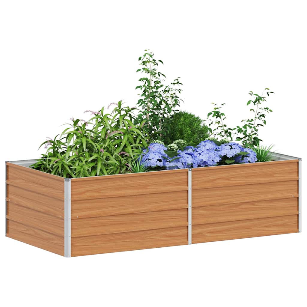 Arriate Elevado Marrón Claro 160 X 80 X 45 Cm Acero Galvanizado_2