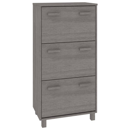 Zapatero Hamar Madera Maciza Pino Gris Claro 59,5x35x117 Cm / Vetonek_0