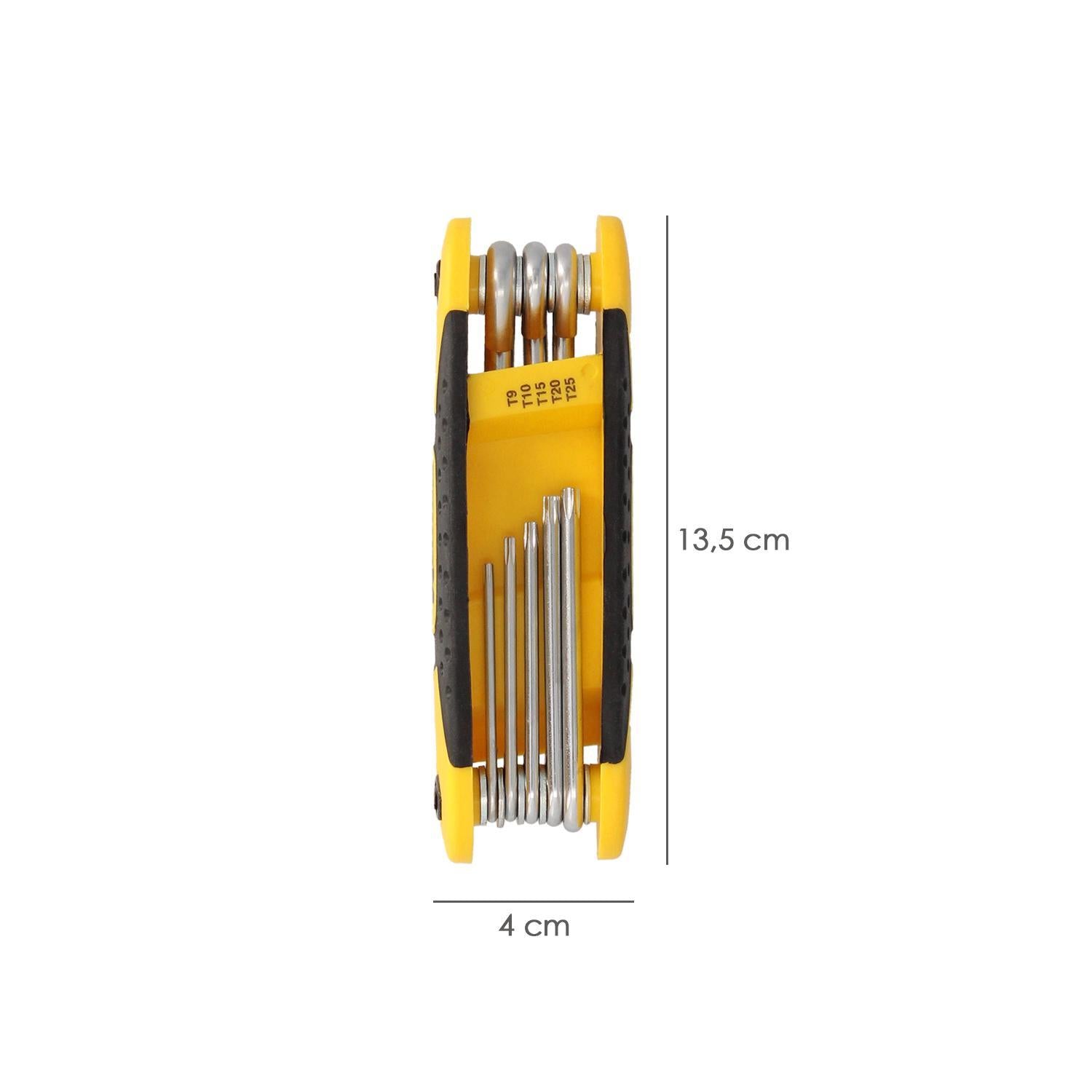 Juego Llaves Torx Plegable  8 Piezas Inviolable, Llave Torx Hexagonal, Llave Estrella, Llave Allen Estrella_2