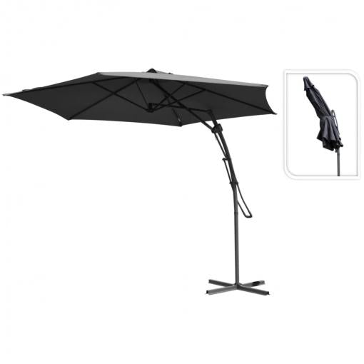 Parasol Excéntrico Ambiance 150 x 150 x 245 cm - Varios colores Gris claro