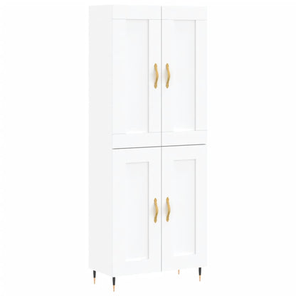 Aparador Alto Madera Contrachapada Blanco 69,5x34x180 Cm_1