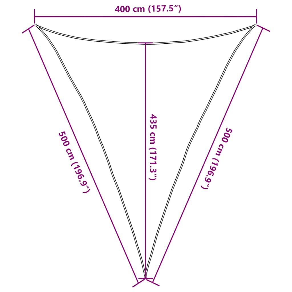 Vidaxl Toldo De Vela Triangular Hdpe Amarillo 160 G/m² 4x5x5 M_2