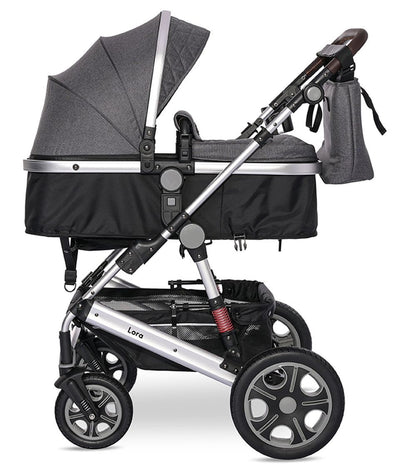 Carro De Bebé Tres Piezas Convertible Lora Hasta 15 Kg Steel Grey_1