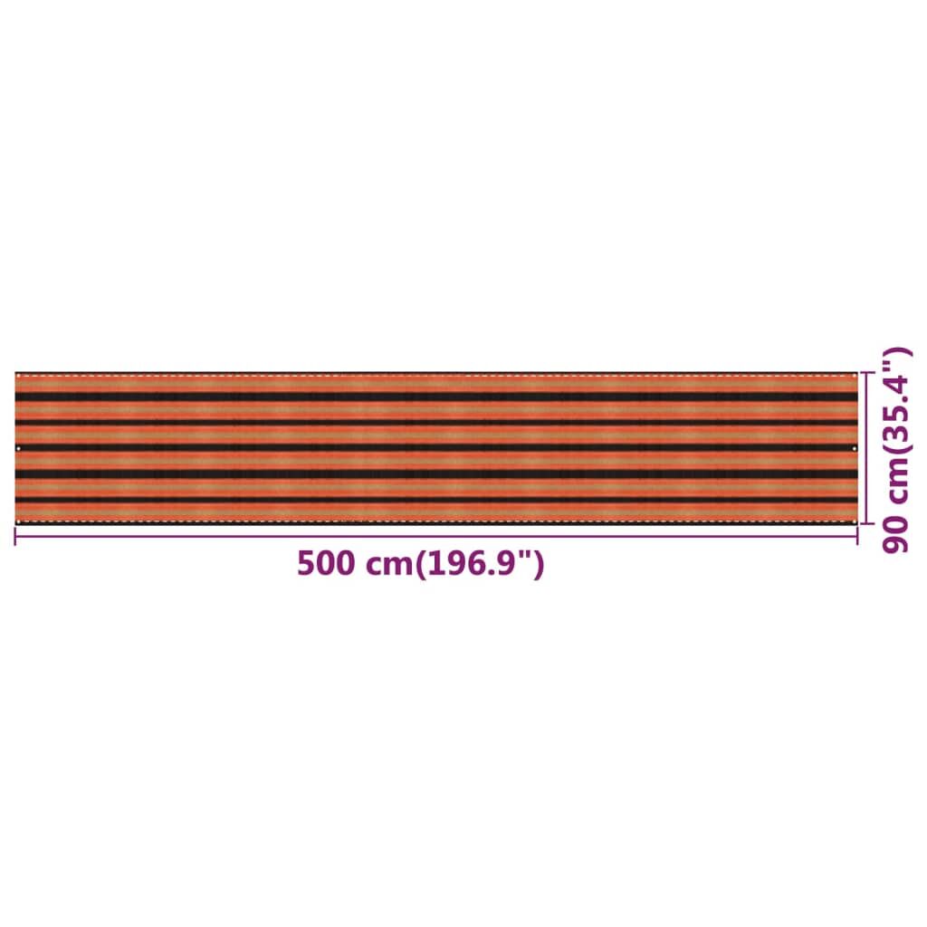Vidaxl Toldo Para Balcón Hdpe Multicolor 90x500 Cm_4