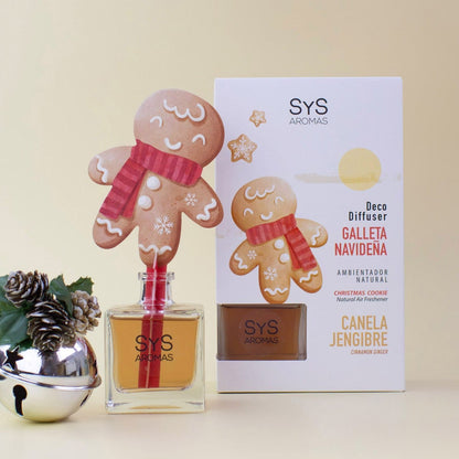 Ambientador Difusor Galleta Navidad Canela y Jengibre 90 ml SYS Aromas | Mikado Aromático | Fragancia Navideña_1
