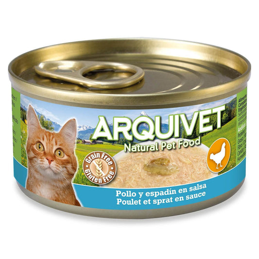 Frango em molho com Arquivet Espadín 80 g Ração húmida para gatos