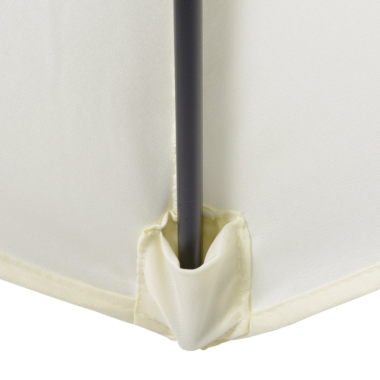 Outsunny Sombrilla Jardín Ø2x2 M Parasol De Aluminio Con Poste Desmontable Beige_3