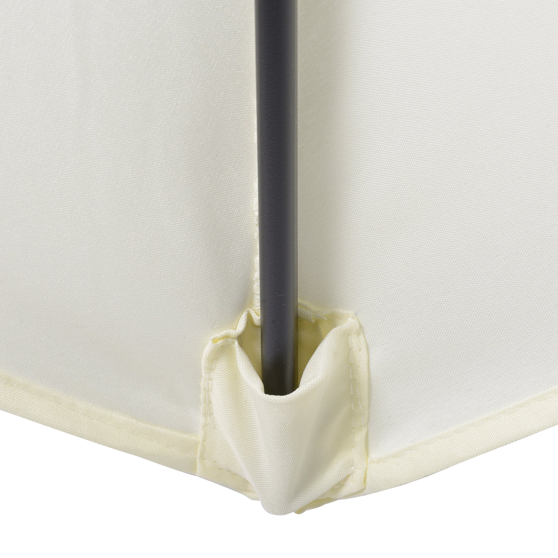Outsunny Sombrilla Jardín Ø2x2 M Parasol De Aluminio Con Poste Desmontable Beige_3