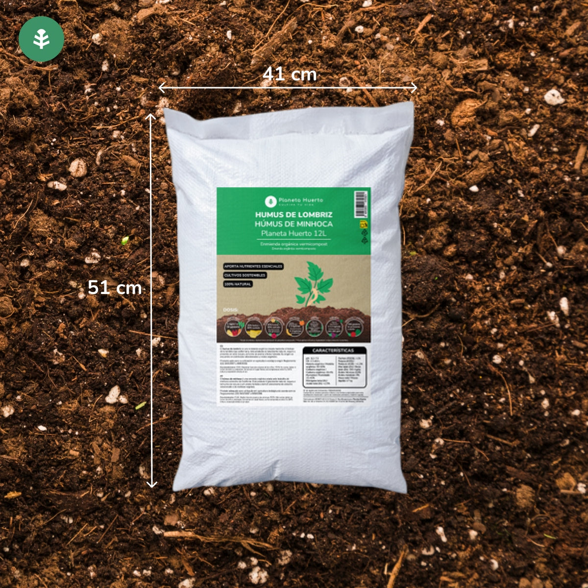 Planeta Huerto Húmus de Minhoca 12 l