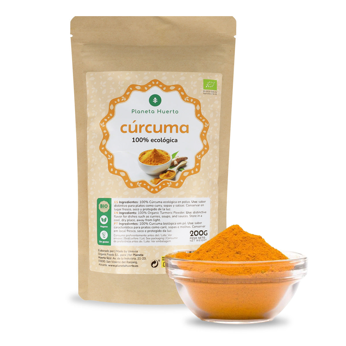 Cúrcuma em pó ECO Planeta Huerto 200g