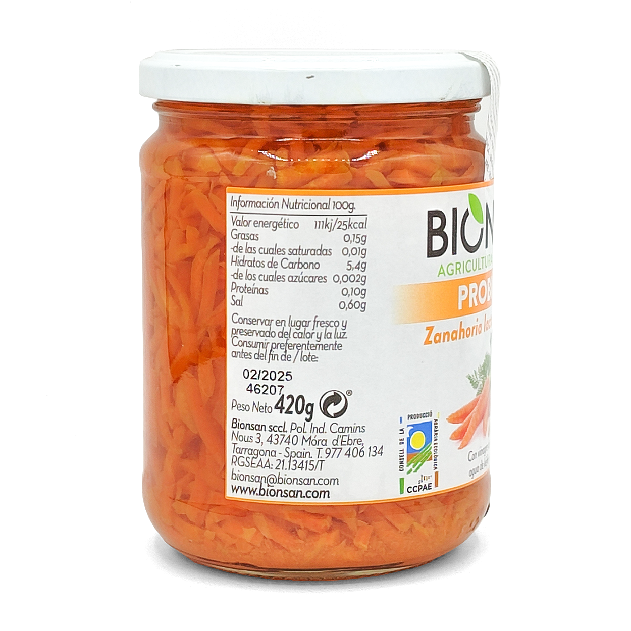 Zanahoria Fermentada Con Cúrcuma Eco Bionsan 420gr_1