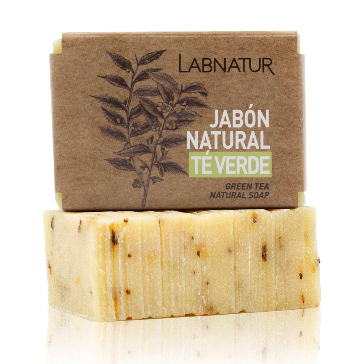 Jabón Natural Té Verde Labnatur 100 g | Purifica y Revitaliza | Piel Mixta o Grasa | Vegano_0