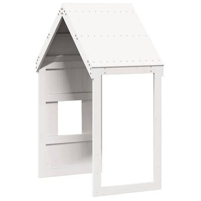 Techo De Cama Infantil Madera Maciza Pino Blanco 60x89x134,5 Cm_5