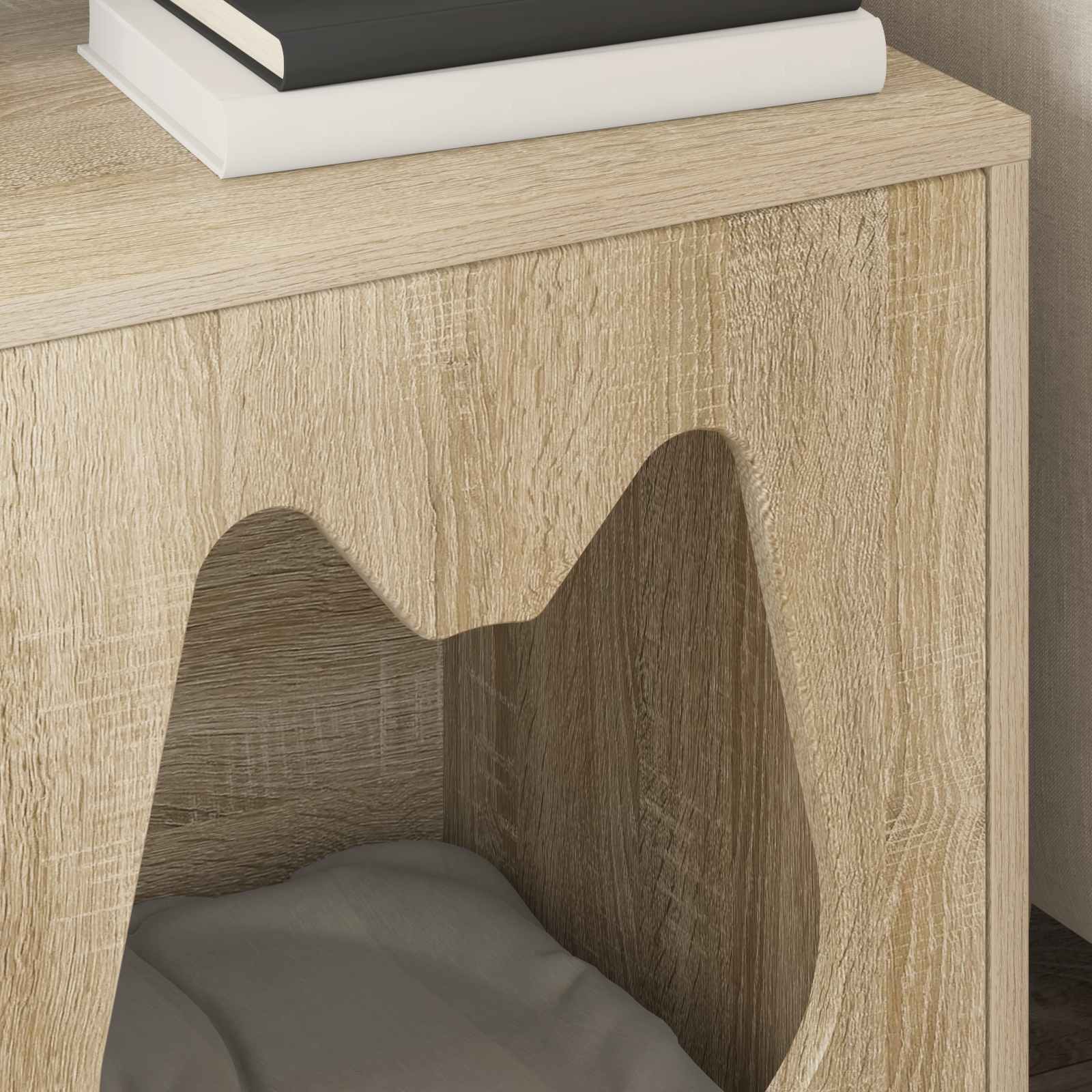 Casa Para Gatos Sonoma 42,5 X 40 X 53,5 Cm Madera De Ingeniería_3