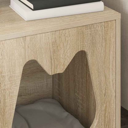 Casa Para Gatos Sonoma 42,5 X 40 X 53,5 Cm Madera De Ingeniería_3