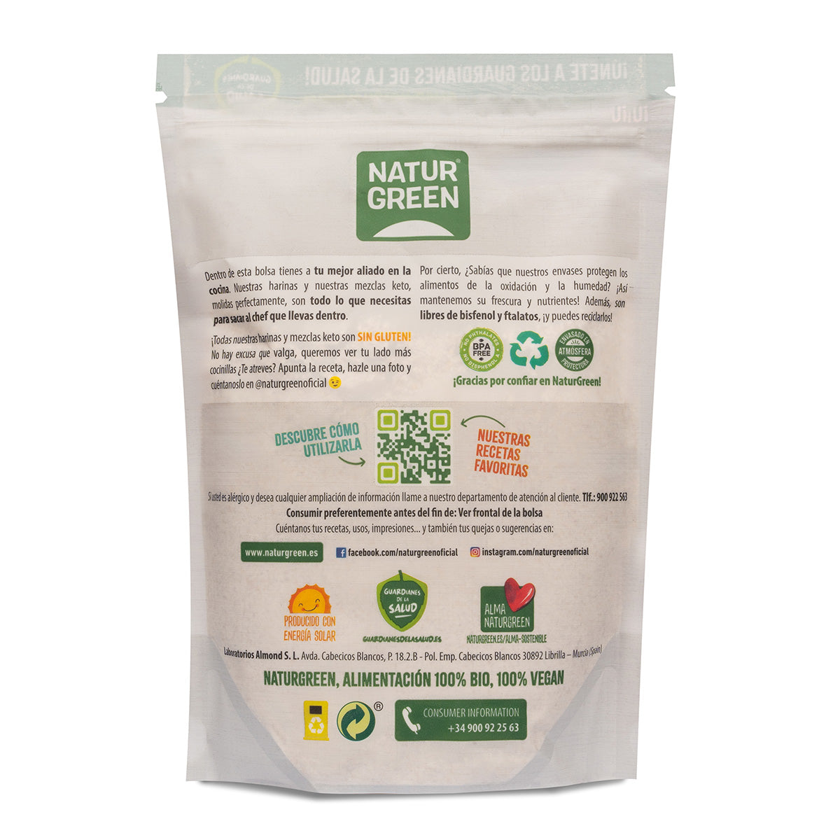 Farinha de Aveia Integral Sem Glúten NaturGreen 500 g