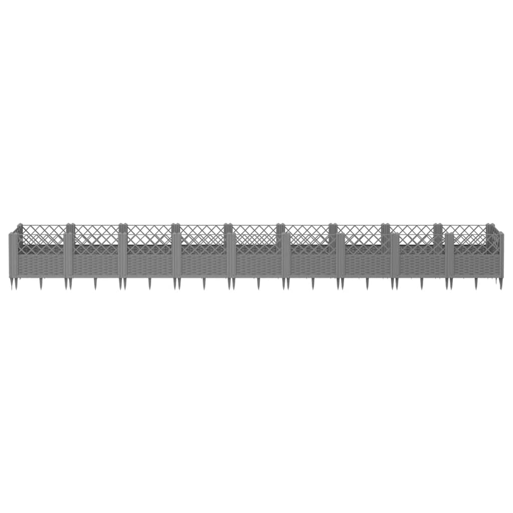 Jardinera Con Clavijas Pp Gris Claro 363,5x43,5x43,5 Cm_2