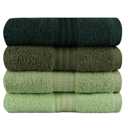 Juego De Toallas De Mano (4 Piezas) Verde Claro, Verde Oliva, Verde Y Verde Oscuro_1