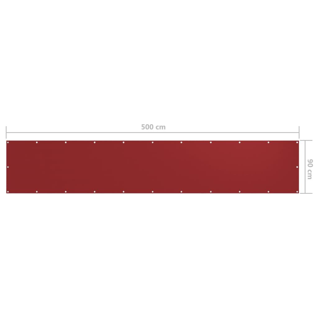 Vidaxl Toldo Para Balcón Tela Oxford Rojo 90x500 Cm_2
