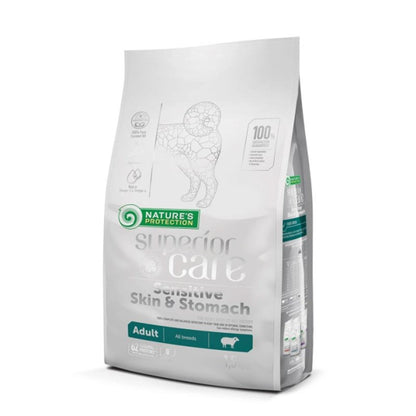 Ração de cordeiro Nature's Protection para cães com pele e estômago sensíveis 1,5 kg