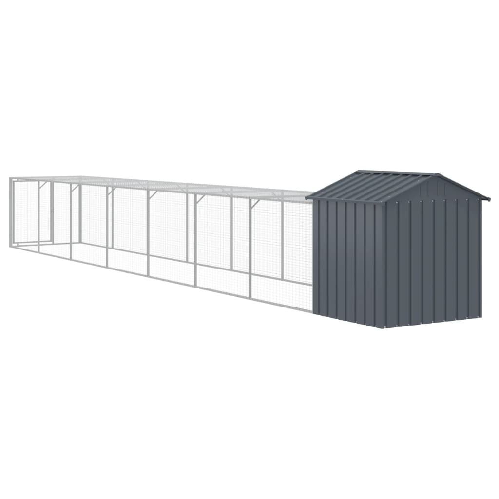 Vidaxl Jaula Gallinas Con Corral Acero Galvanizado Gris 117x813x123 Cm_4