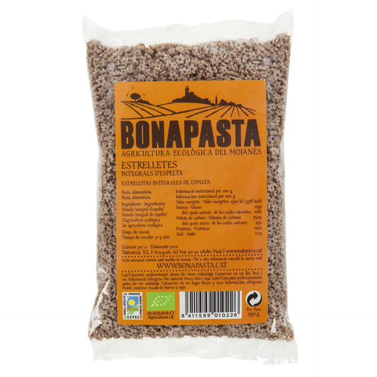 Estrelas de Espelta Integrais Biológicas Bonapasta 250g