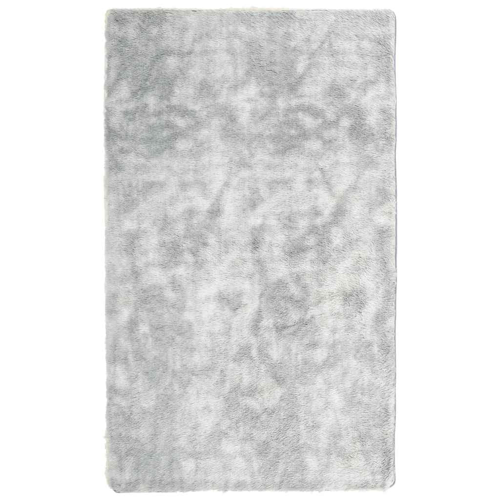 Vidaxl Alfombra De Pelo Largo Navarra Gris Plata 60x100 Cm Poliéster_0