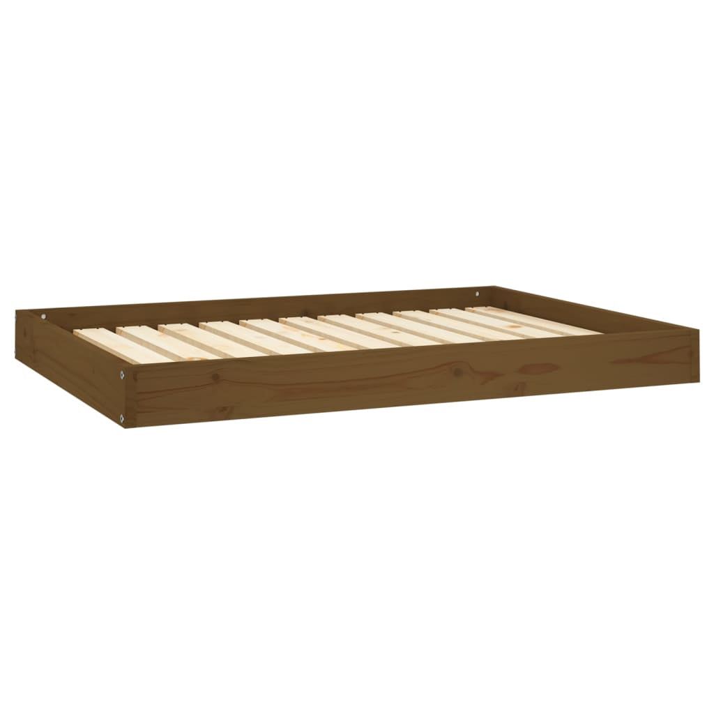 Vidaxl Cama Para Perros Madera Maciza Pino Marrón Miel 101,5x74x9 Cm_0